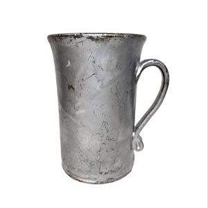 Rugged Pewter Coffee Mug with Stoneware Base – Lightweight and Durable